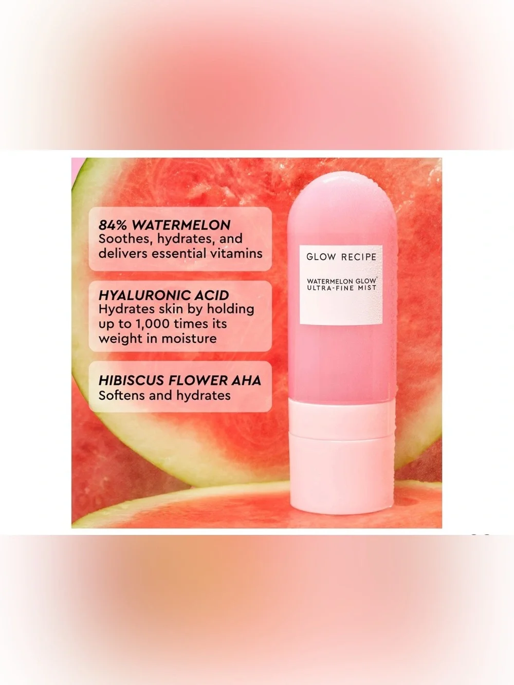 Glow Recipe Watermelon Glow Ultra-Fine Mist,Full Sz 2.53oz, BNIB, AUTHENTIC, New